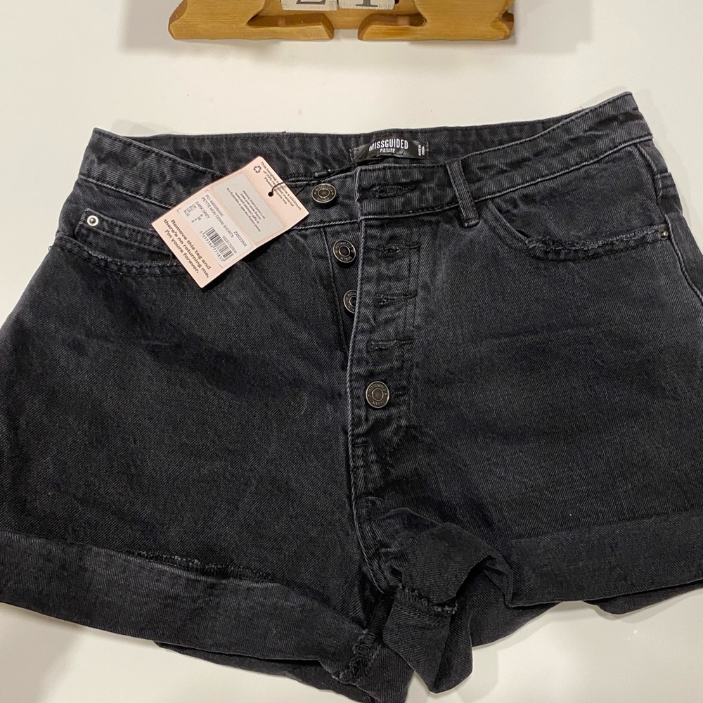Misguided black denim shorts! Brand new with tags!